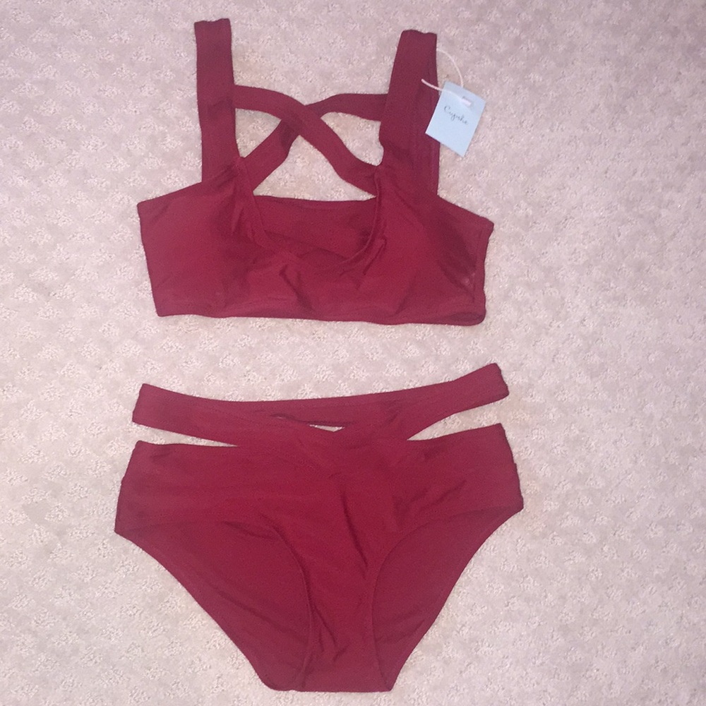 Red bathing suit